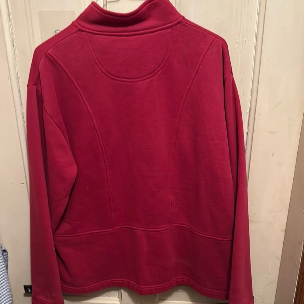 Embroidered Red Zip-Up Jacket - Picture 7 of 8